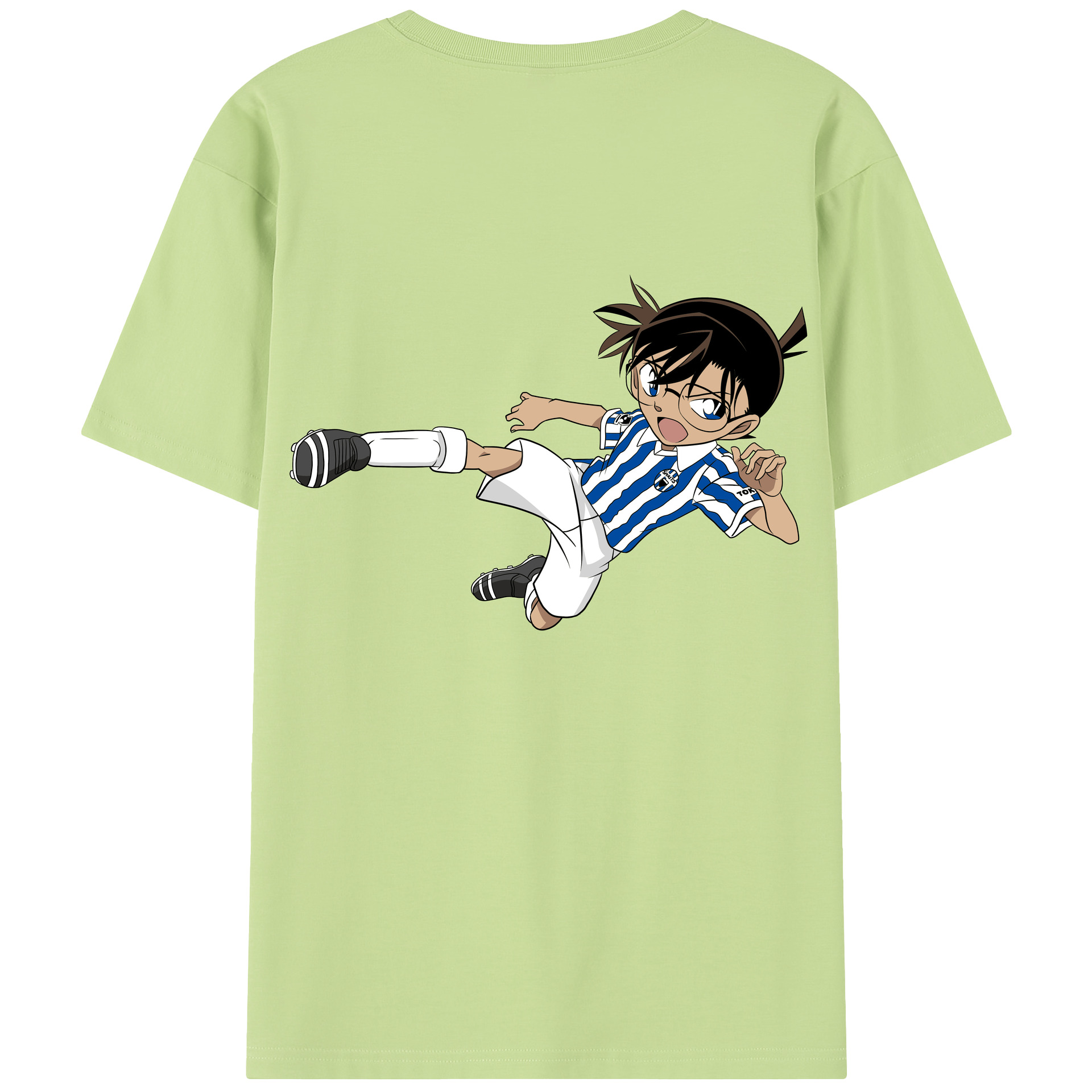 （画像用） 名探偵コナン 江戸川 コナン Detective Conan Conan Edogawa 綿100％半袖Tシャツ（背面プリント）